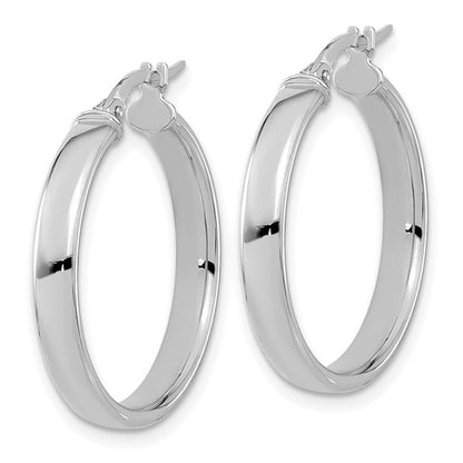 Leslie's 14K White Gold Polished Hoop Earrings