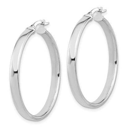 Leslie's 14K White Gold Polished Hoop Earrings