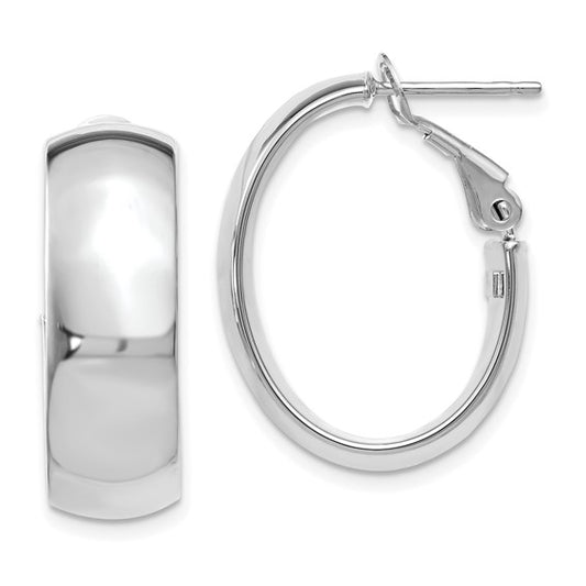 Leslie's 14K White Gold Polished Hoop Earrings