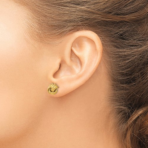 Leslie's 14K Knot Polished D/C Post Earrings