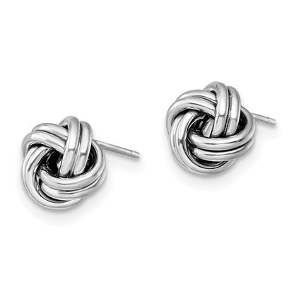 Leslie's 14K White Gold Polished Love Knot Post Earrings