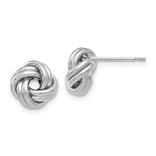 Leslie's 14K White Gold Polished Love Knot Post Earrings