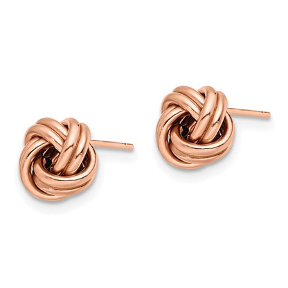 Leslie's 14K Rose Gold Polished Love Knot Post Earrings