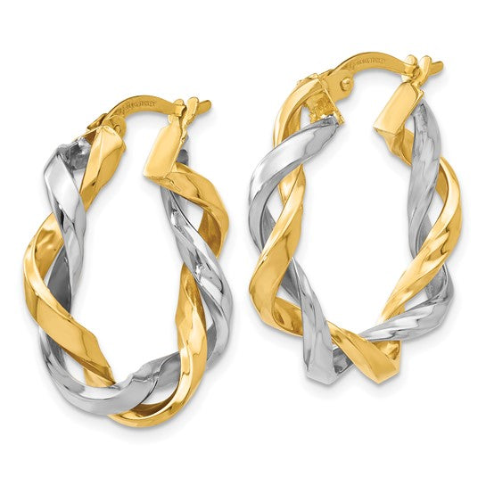 Leslie's 14K Two-tone Hoop Earrings