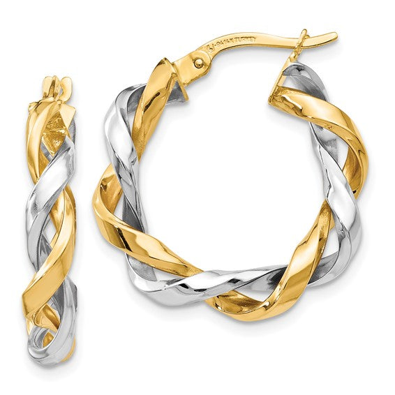 Leslie's 14K Two-tone Hoop Earrings