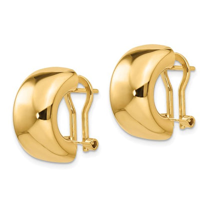 Leslie's 14K Polished Omega Back Earrings