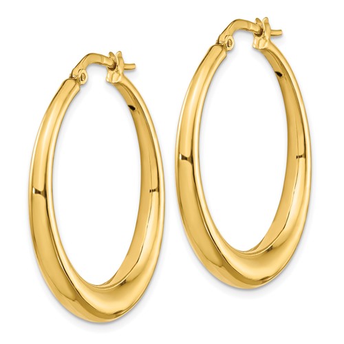 Leslie's 14K Polished Fancy Hoop Earrings