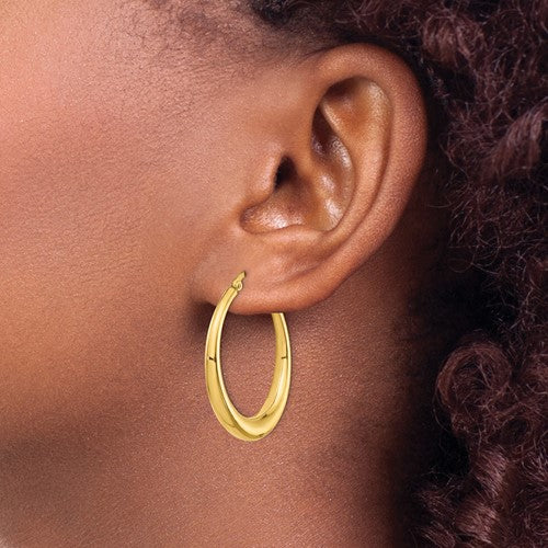 Leslie's 14K Polished Fancy Hoop Earrings