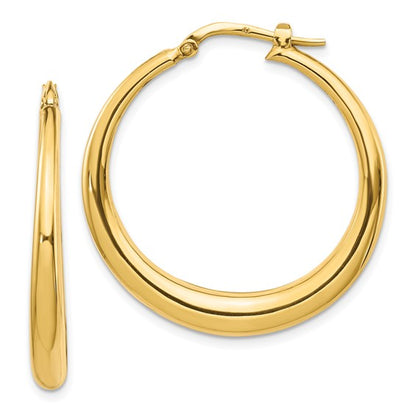 Leslie's 14K Polished Fancy Hoop Earrings