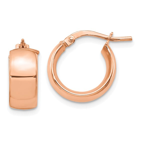 Leslie's 14K Rose Gold 6mm High Polished Hoop Earrings