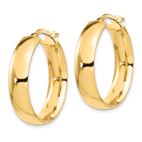 Leslie's 14K 6mm High Polished Hoop Earrings