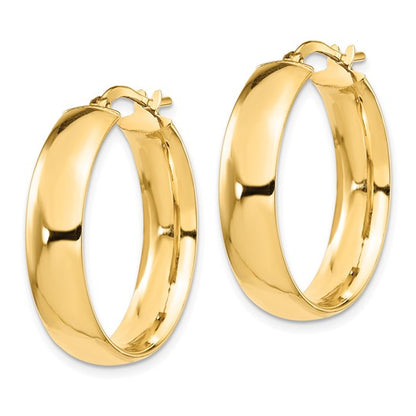 Leslie's 14K 6mm High Polished Hoop Earrings