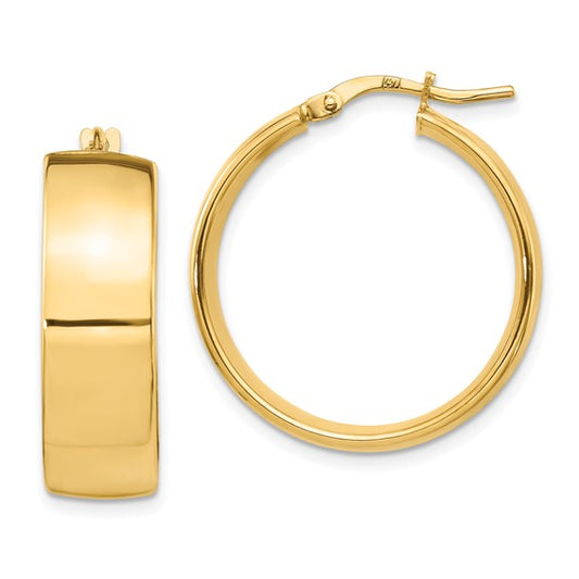 Leslie's 14K 8mm High Polished Hoop Earrings