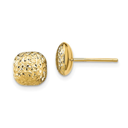 Leslie's 14k Polished D/C Button Post Earrings