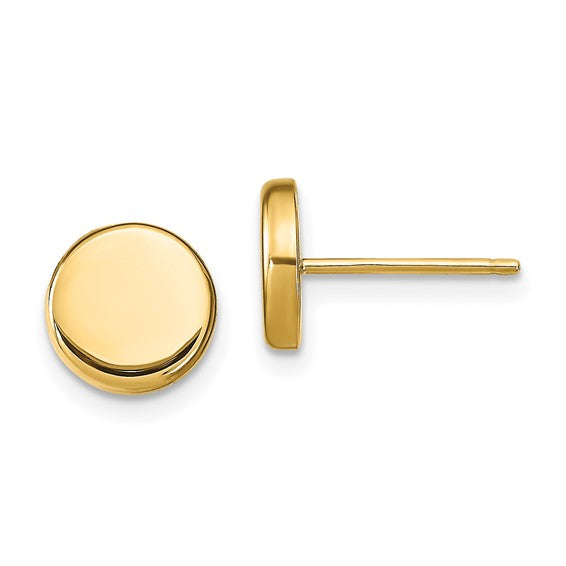 Leslie's 14k Polished Button Post Earrings