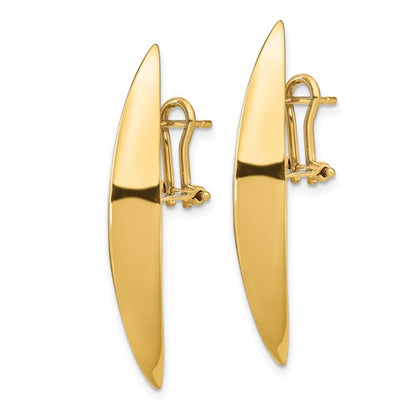 Leslie's 14K Polished Omega Back Earrings