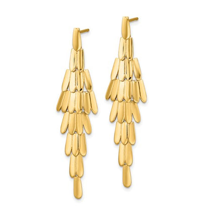 Leslie's 14k Polished Post Dangle Chandelier Earrings