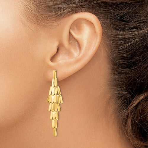 Leslie's 14k Polished Post Dangle Chandelier Earrings