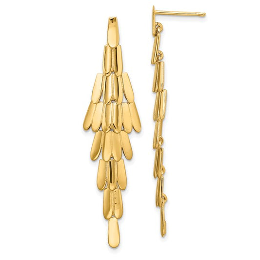 Leslie's 14k Polished Post Dangle Chandelier Earrings