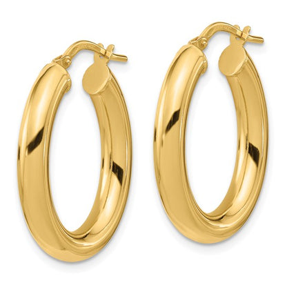 Leslie's 14K Polished Oval Hoops