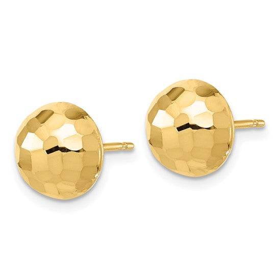 Leslie's 14K Polished D/C 10mm Button Post Earrings