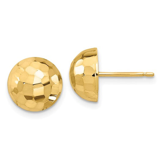 Leslie's 14K Polished D/C 10mm Button Post Earrings