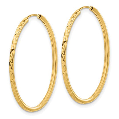 Leslie's 14K Diamond-cut Endless Hoop Earrings