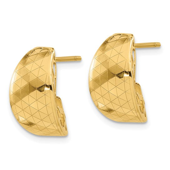 Leslie's 14K Polished and Textured Earrings