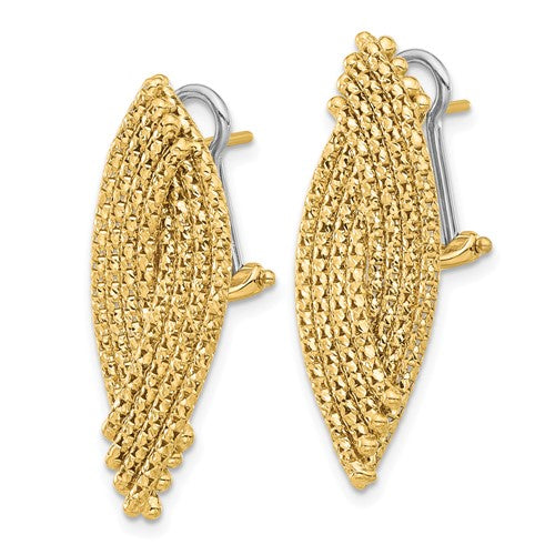 Leslie's 14K Woven Omega Back Drop Earrings