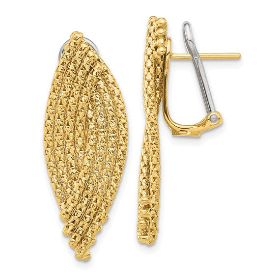 Leslie's 14K Woven Omega Back Drop Earrings