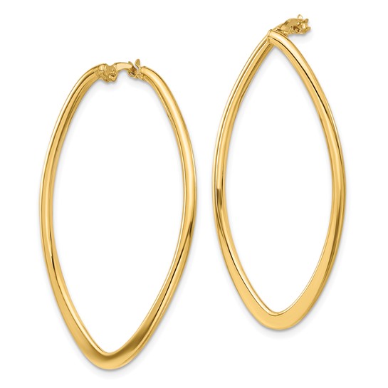 Leslie's 14K Polished Oval Hoop Earrings