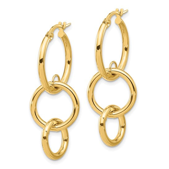 Leslie's 14K Polished Double Round Hoop Earrings