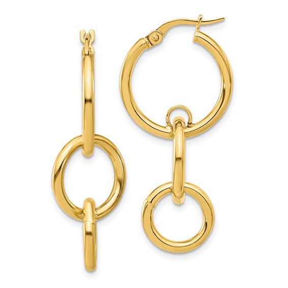 Leslie's 14K Polished Double Round Hoop Earrings