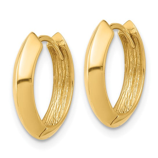 Leslie's 14K Polished Hinged Huggie Earrings