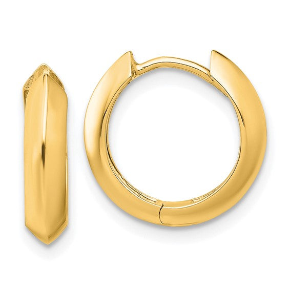 Leslie's 14K Polished Hinged Huggie Earrings