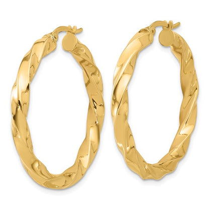 Leslie's 14K Polished Twisted Hoop Earrings