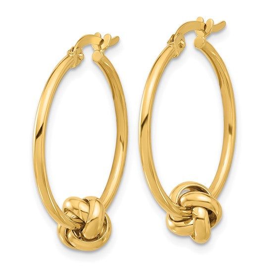 Leslie's 14K Polished Knot Hoop Earrings