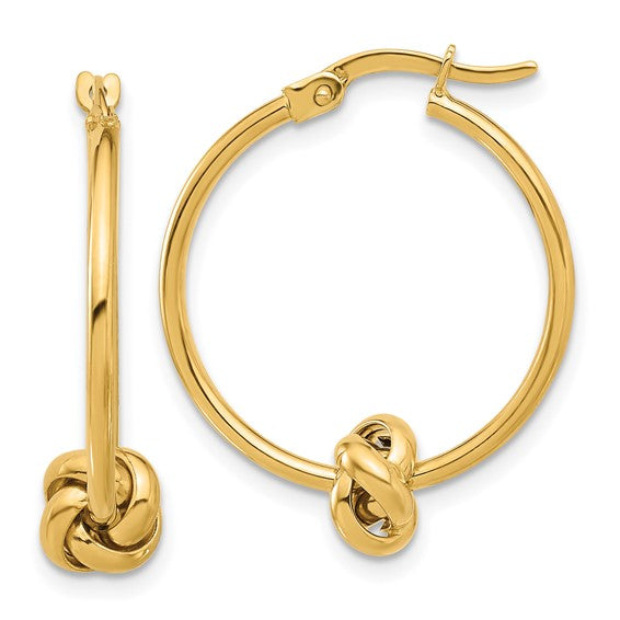 Leslie's 14K Polished Knot Hoop Earrings