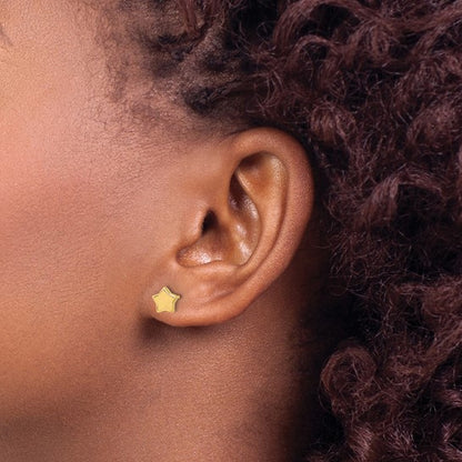 Leslie's 14K Polished Stars Post Earrings
