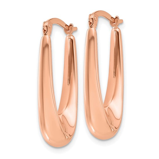 Leslie's 14K Rose Gold Polished Hoop Earrings