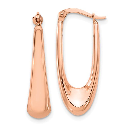 Leslie's 14K Rose Gold Polished Hoop Earrings