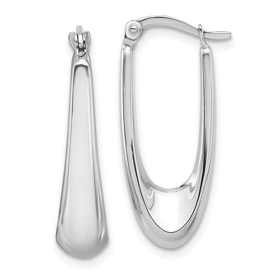 Leslie's 14K White Gold Polished Hoop Earrings