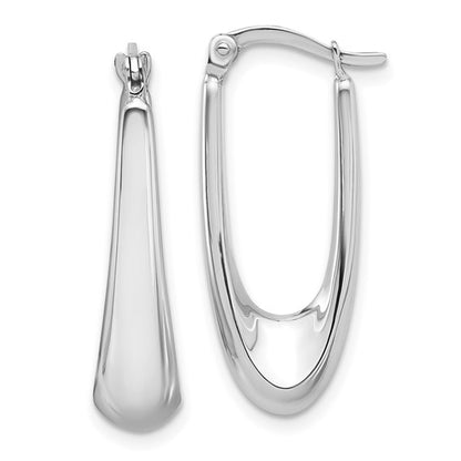 Leslie's 14K White Gold Polished Hoop Earrings