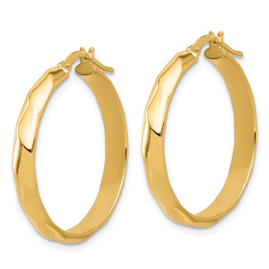 Leslie's 14K Polished Twisted Round Hoop Earrings