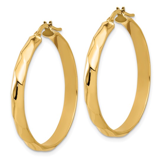 Leslie's 14K Polished Twisted Round Hoop Earrings