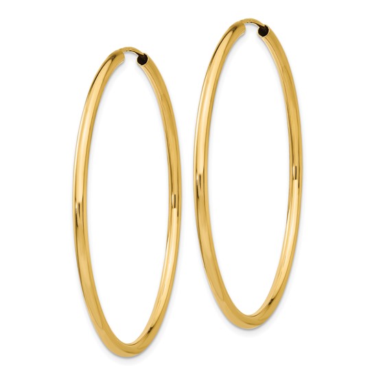 Leslie's 14k Polished Round Endless 2mm Hoop Earrings