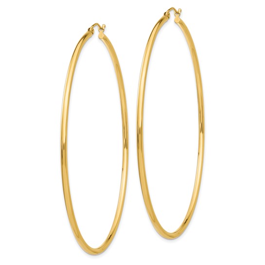 Leslie's 14k Polished 2x70mm Polished Hoop Earrings