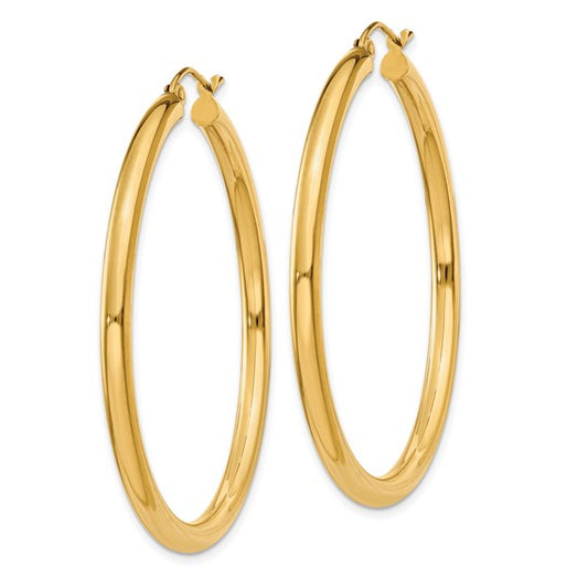 Leslie's 14k Polished 3mm Polished Hoop Earrings