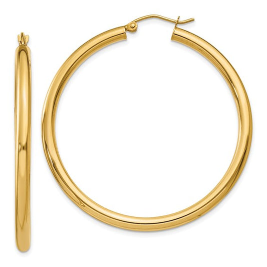 Leslie's 14k Polished 3mm Polished Hoop Earrings