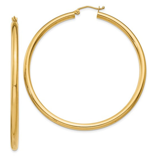 Leslie's 14k Polished 3mm Polished Hoop Earrings